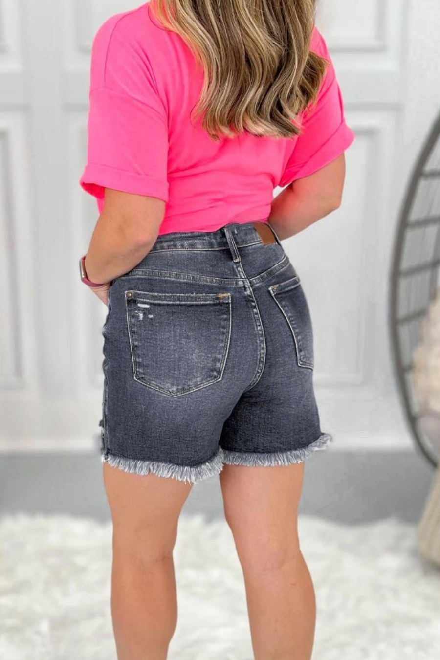 Tummy Control Rigid Magic Button Fly Cutoff Shorts (Buy 2 Free Shipping)