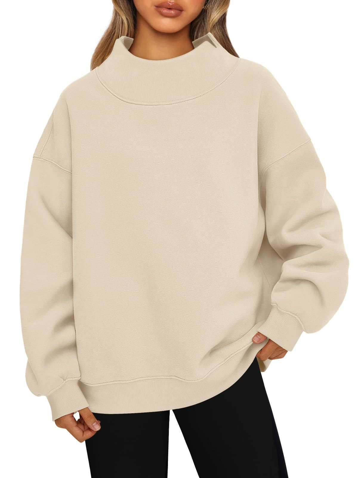 Women's versatile turtleneck sweatshirt