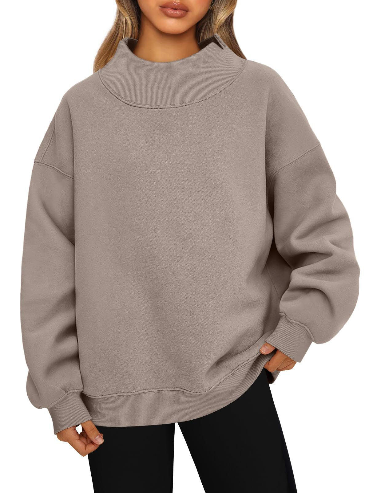 Women's versatile turtleneck sweatshirt
