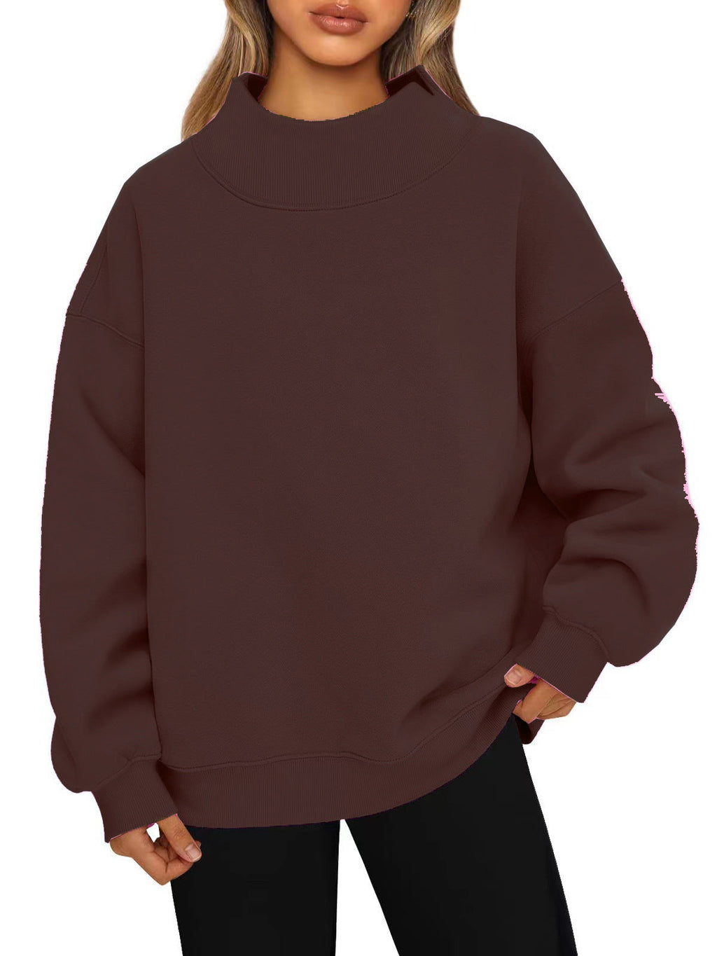 Women's versatile turtleneck sweatshirt