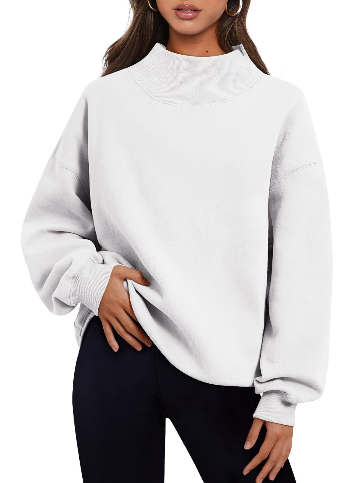 Women's versatile turtleneck sweatshirt