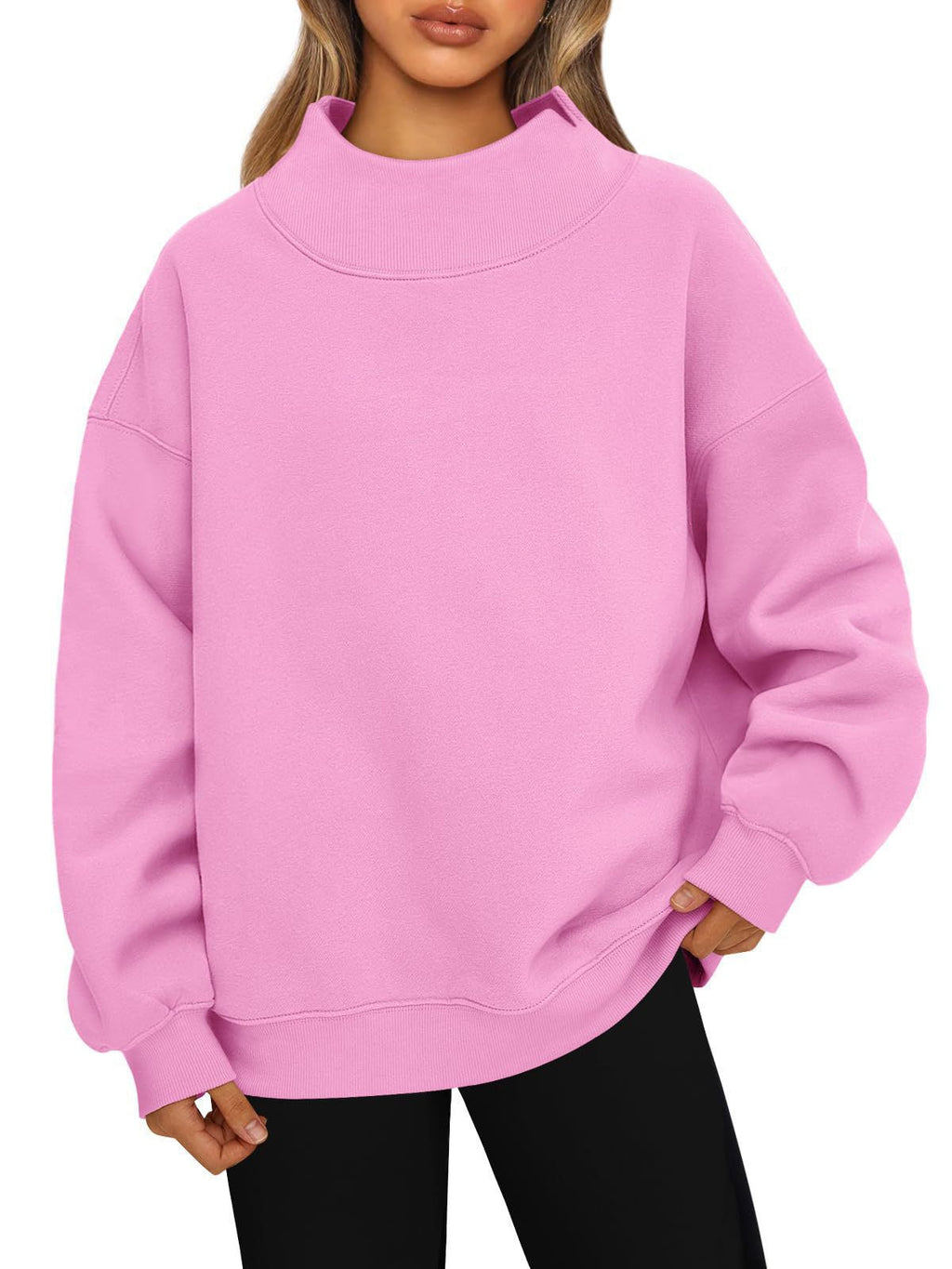 Women's versatile turtleneck sweatshirt