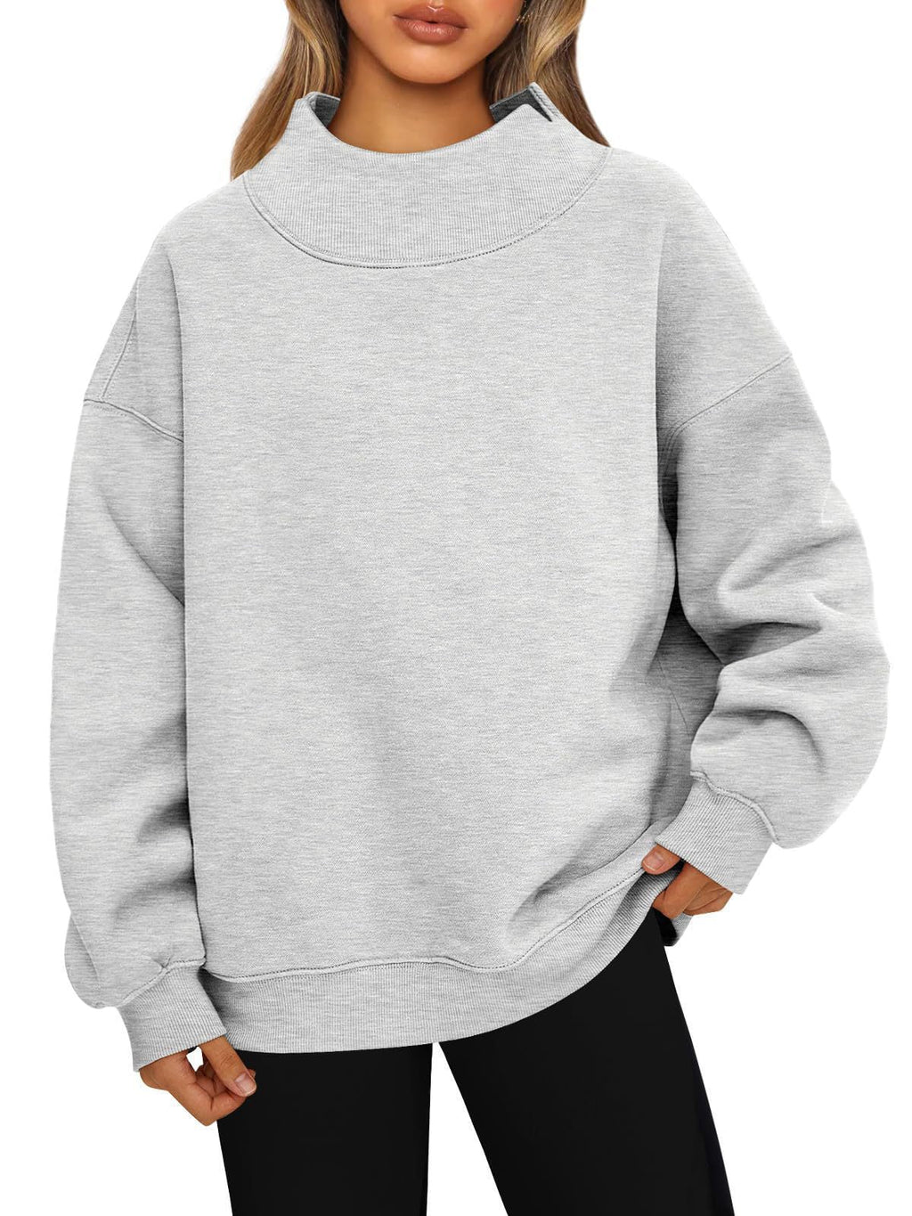 Women's versatile turtleneck sweatshirt