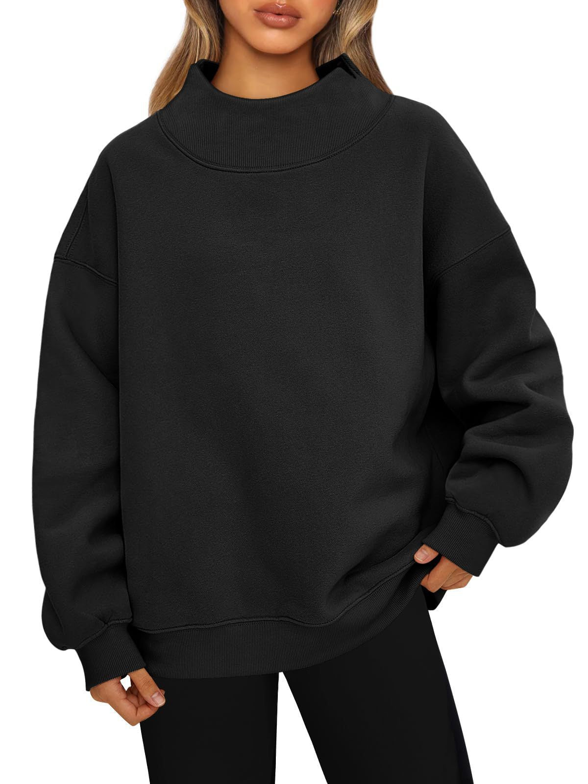 Women's versatile turtleneck sweatshirt